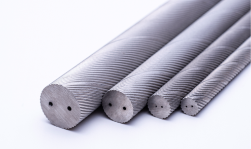 Tungsten Carbide Rods With 2 Helical Coolant Holes