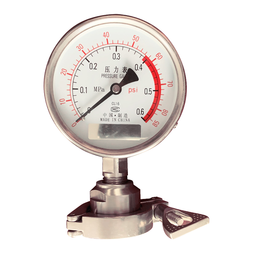 衛(wèi)生型卡箍隔膜壓力表