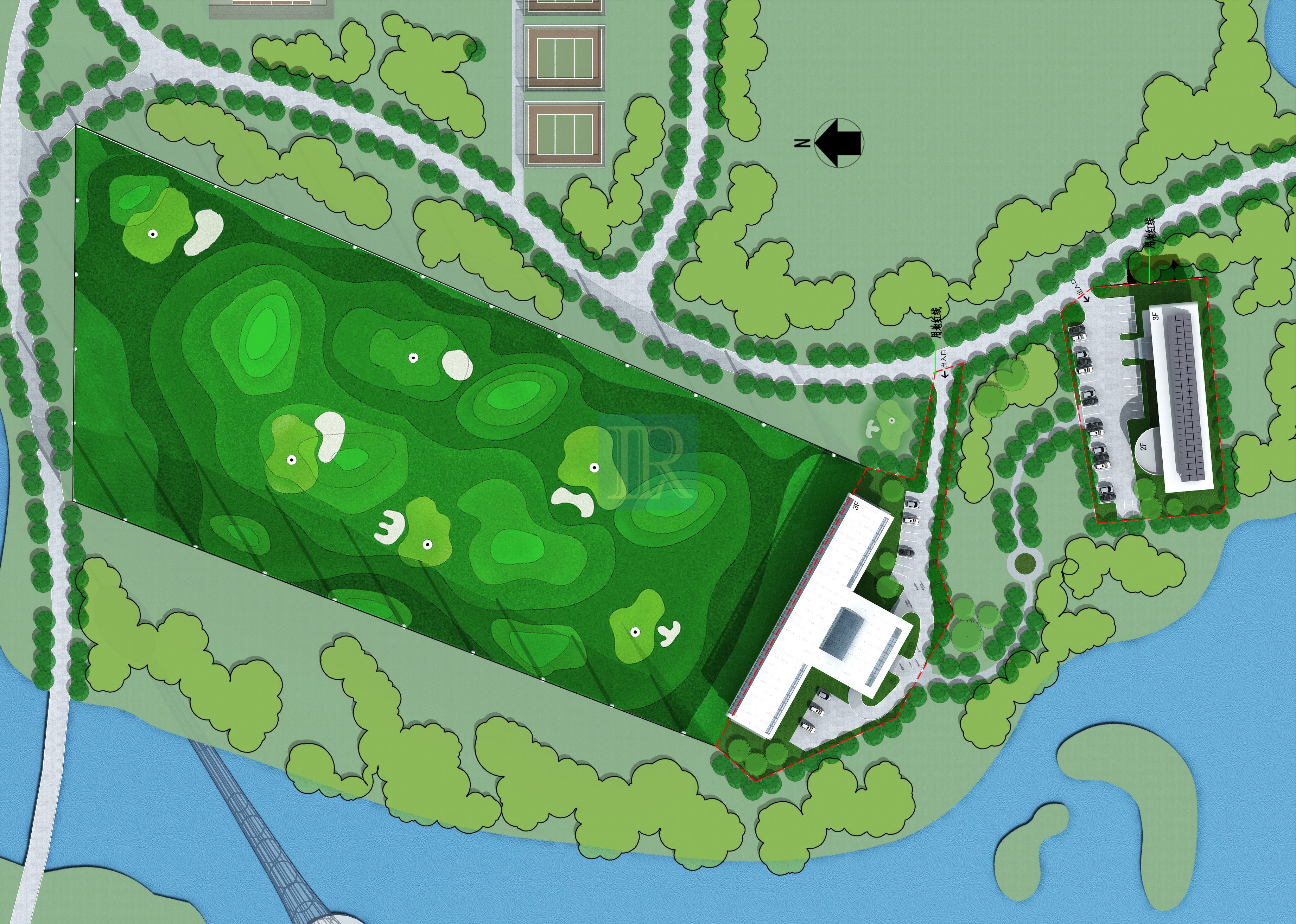 嘉兴中央公园高尔夫练习场方案设计 上海岚瑞高尔夫建筑设计工程有限