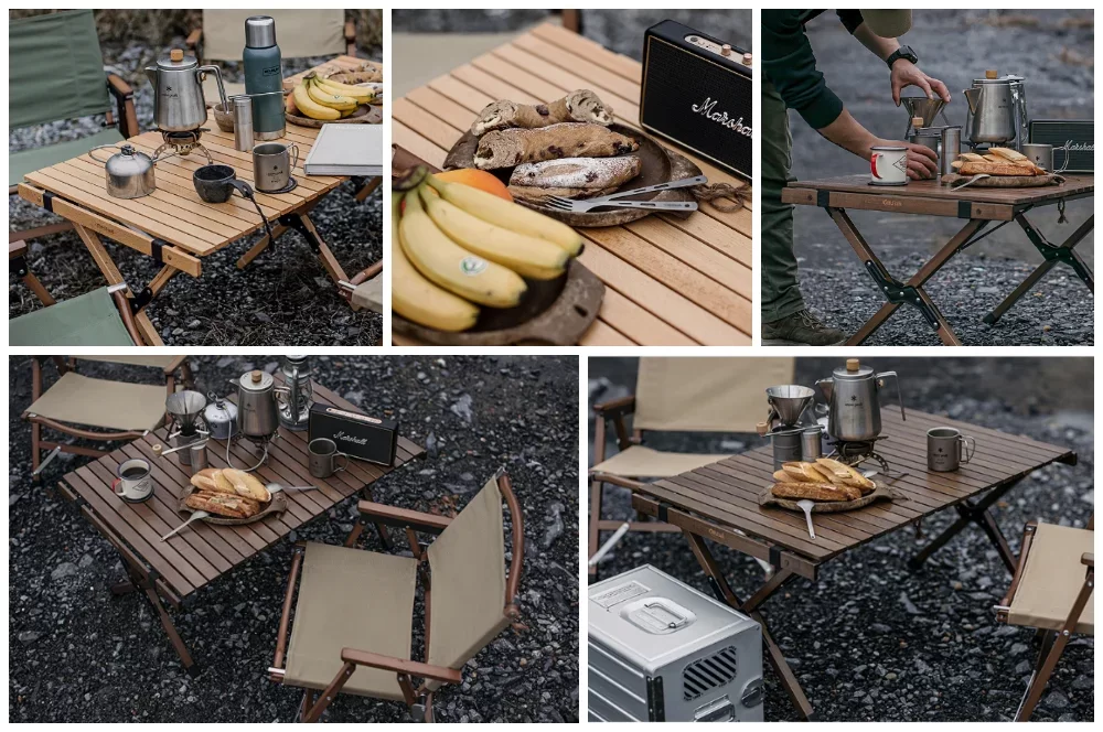 camping omelet table