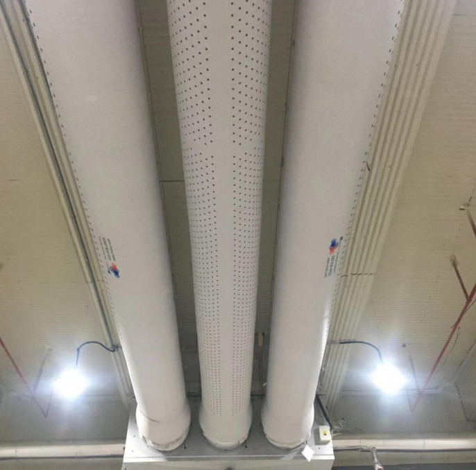 冷库内安装的织物风管.png