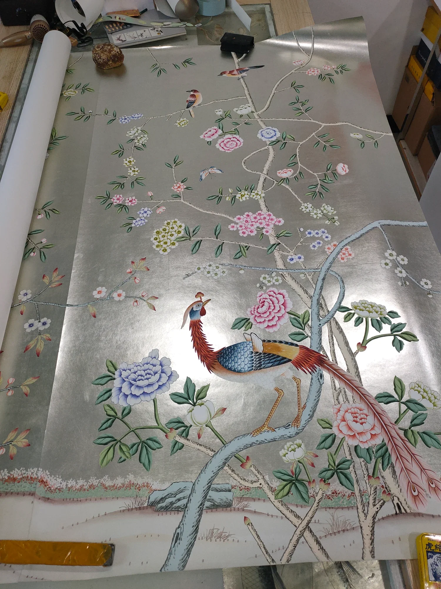Chinoiserie Hand-Painted Stoneware Baker main image 0