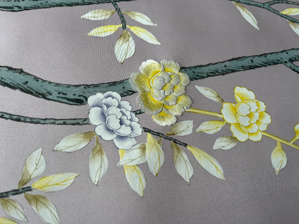 hand-painted silk wallpaper