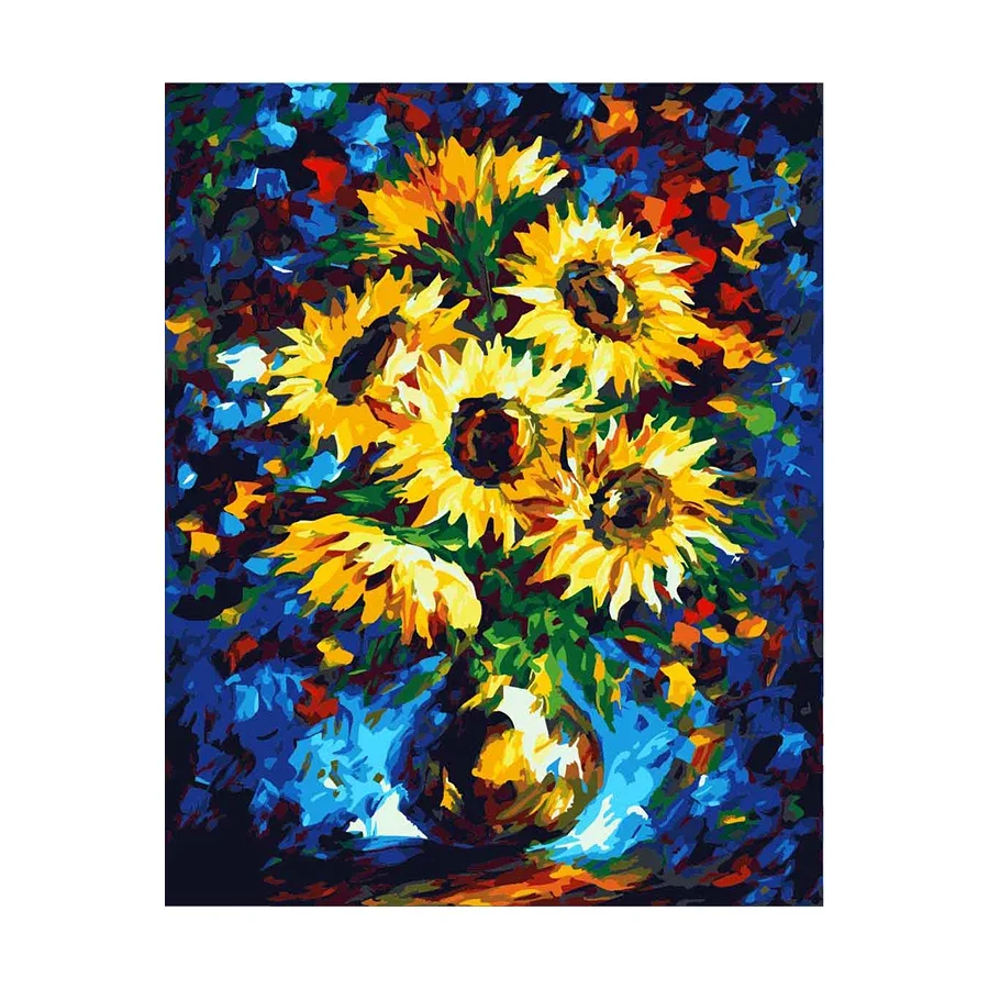 40X50Cm Sunflower Digital Oil Painting DealerPaint By Number KitAixsgy