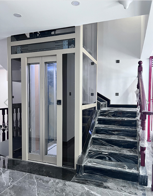 别墅电梯应用案例-井道应用案例-浙江华悦家用电梯有限公司