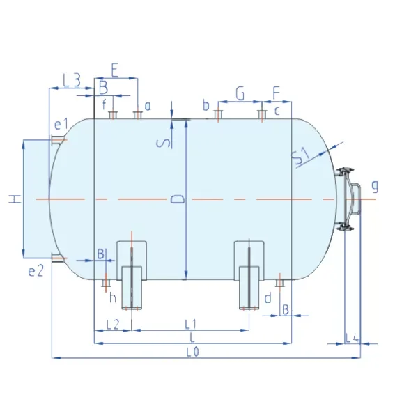 Glass-lined Horizontal Storage Tanks