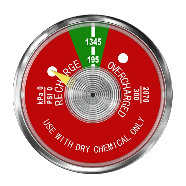 Correct Use Of The Fire Extinguisher Pressure Gauge Provided