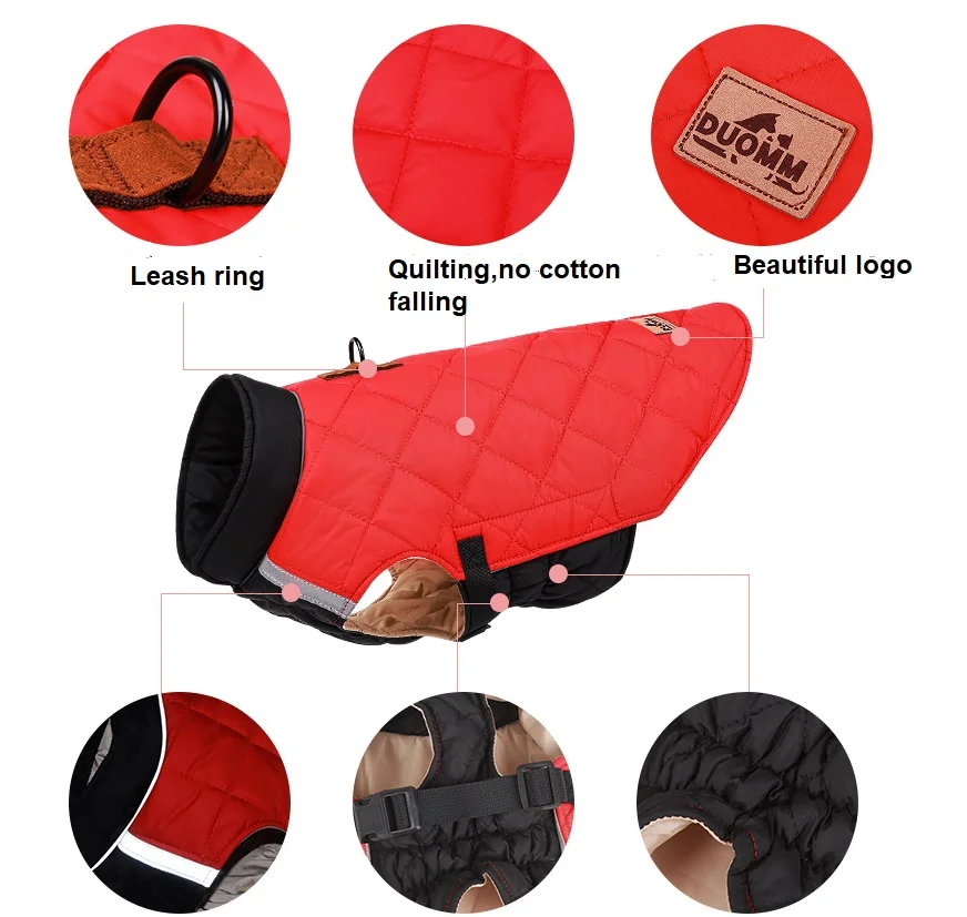 cotton padded dog vest