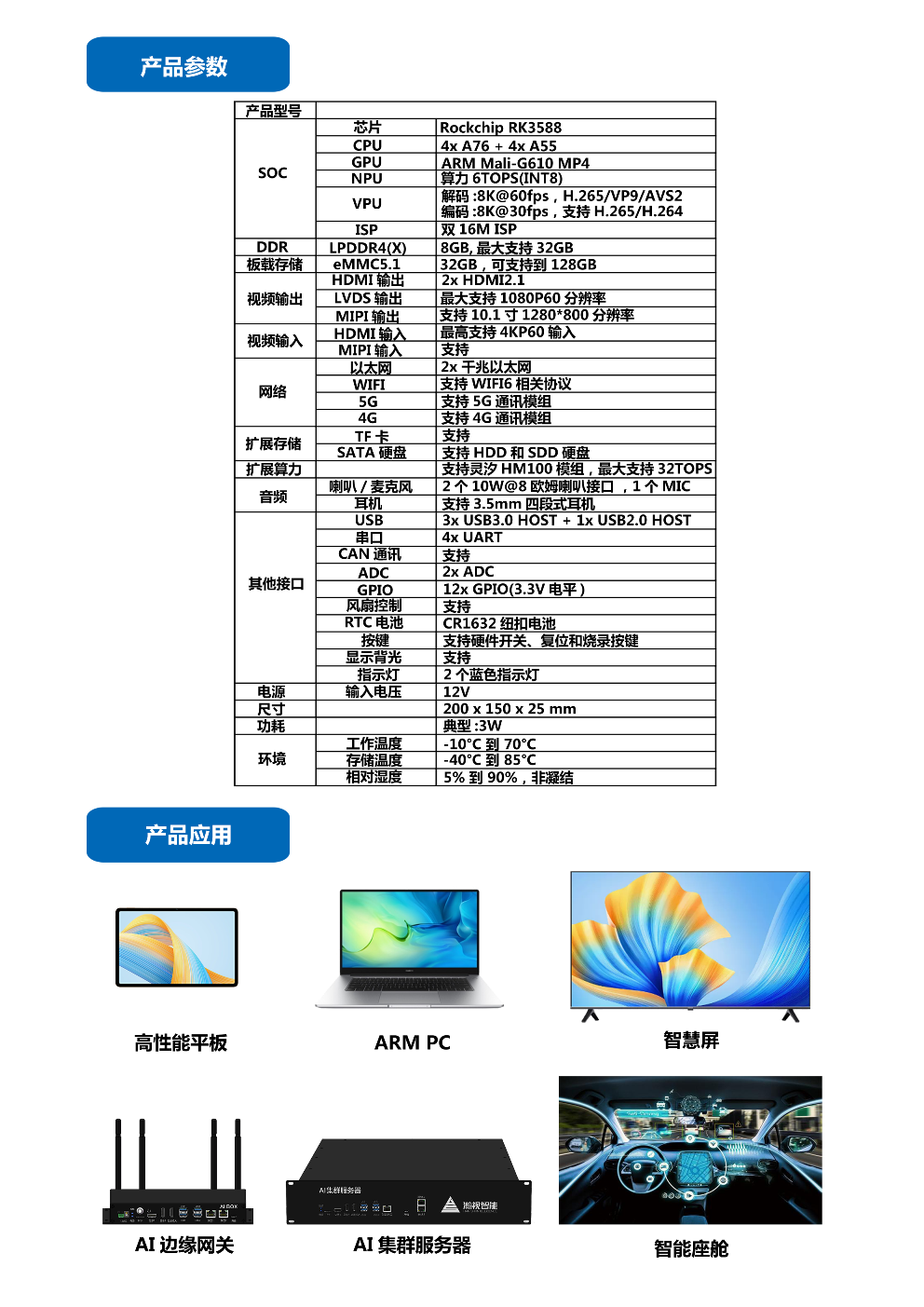 RK3588國產(chǎn)人工智能主板技術(shù)規(guī)格和應(yīng)用場景