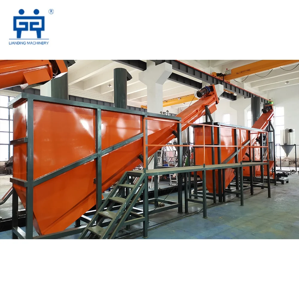PET Bottle Flakes Hot Washing Recycling Line supplierLianding