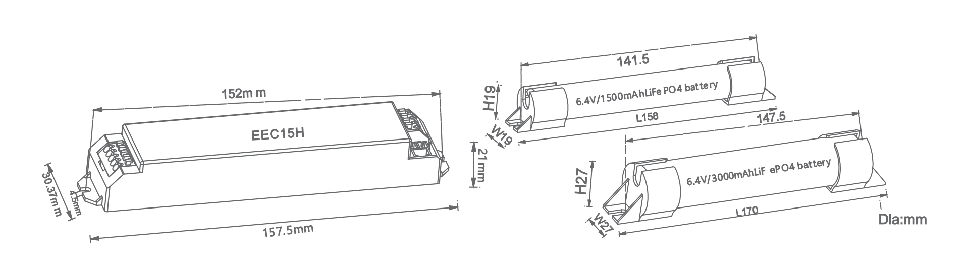 Tri-proof light LED emergency modules