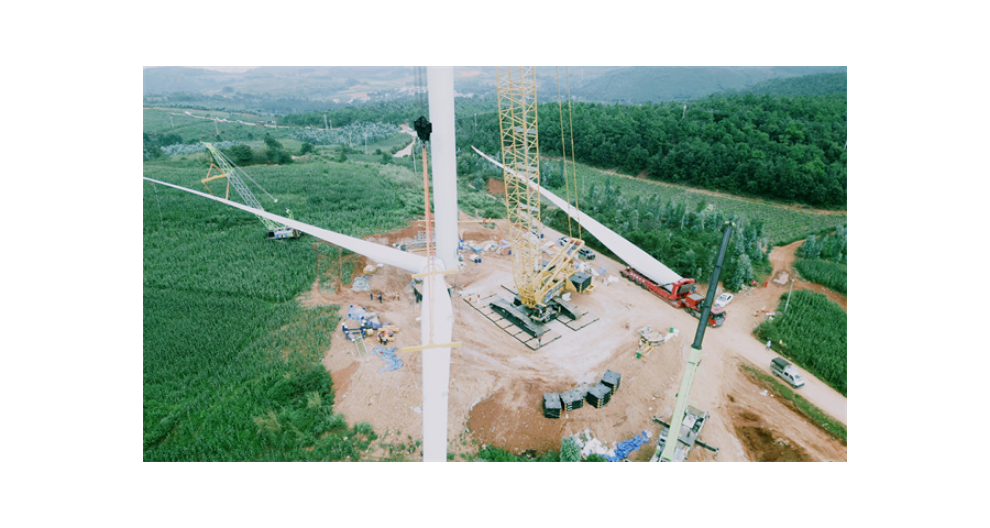 天津山地风电机组吊装方案