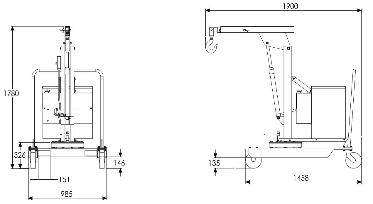 China Manual Counter Balance Shop Crane Factory-TELIFT