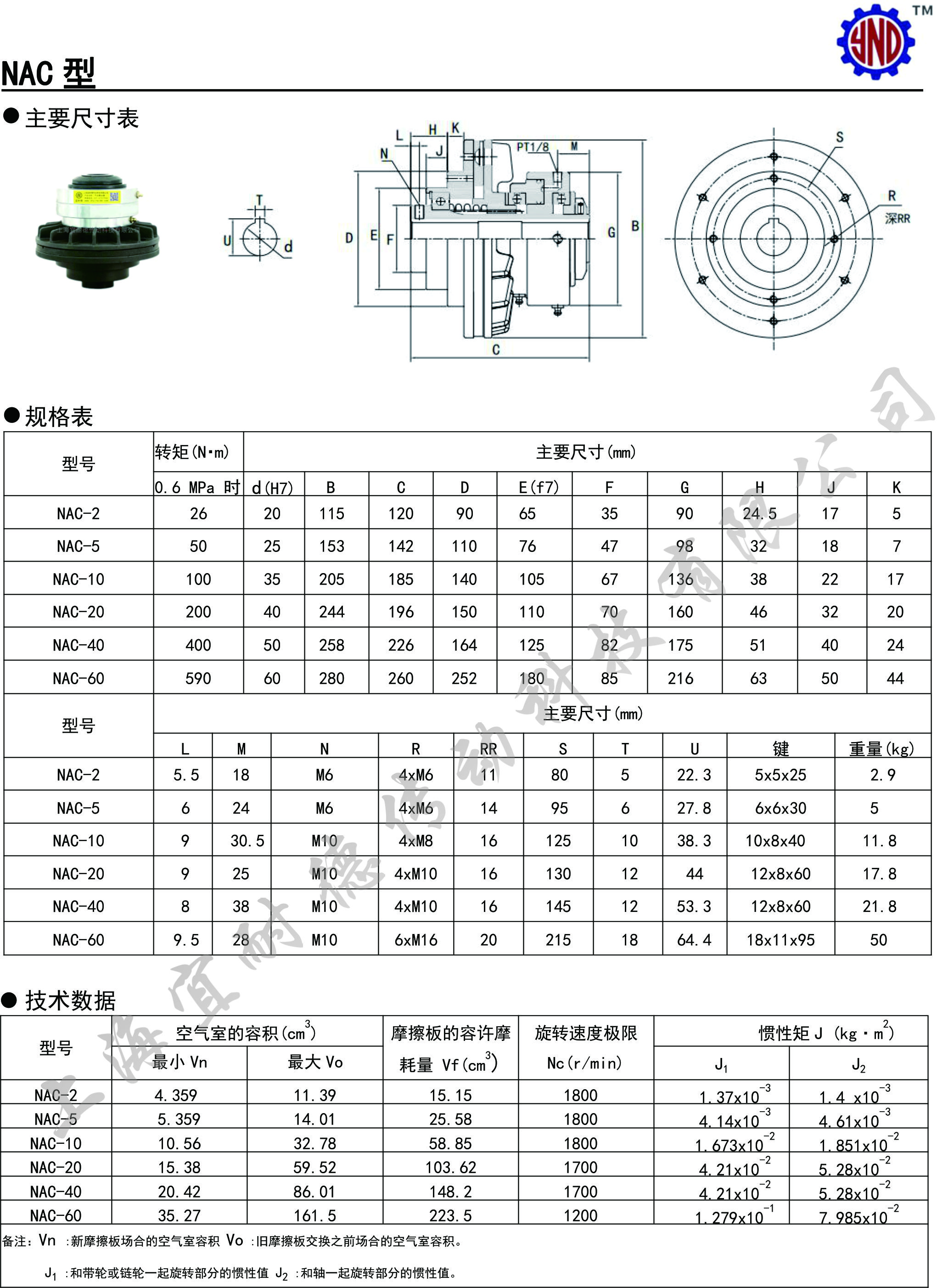 摩擦離合器,張力離合器,氣動離合器