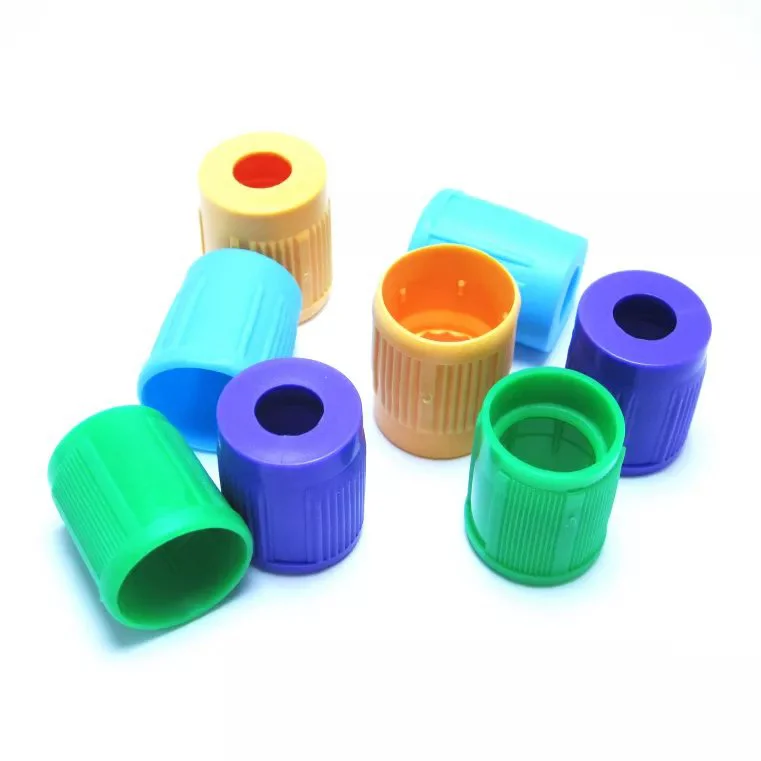Plastic caps for disposable vacuum blood collection tube