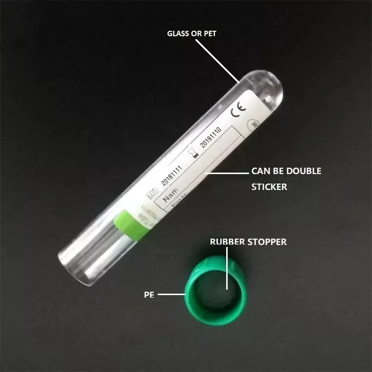 Disposable Glass or PET vacuum blood collection test tube