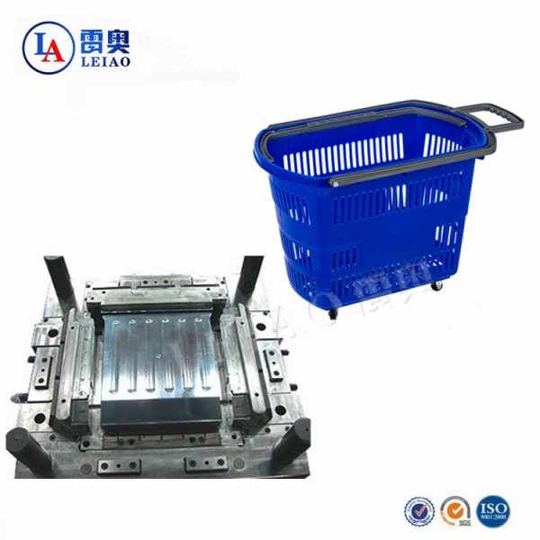 超市塑料購物車模具 塑料手推車購物籃模具手提籃塑料超市籃模具