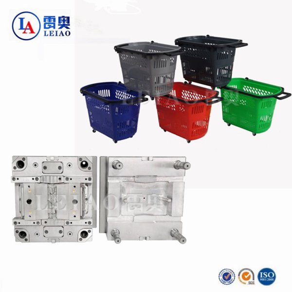 超市塑料購物車模具 塑料手推車購物籃模具手提籃塑料超市籃模具
