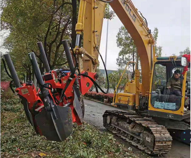 四瓣式SX-80挖樹機頭 苗木移栽機 挖掘機改裝移樹機
