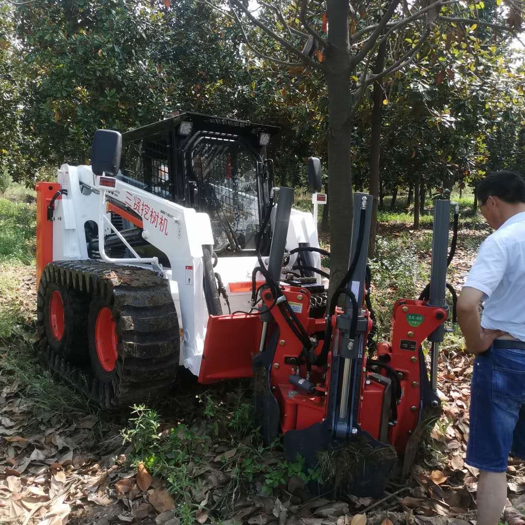  四瓣式SX-100挖樹機 滑移挖樹機 挖掘機挖坑機  苗木移栽機