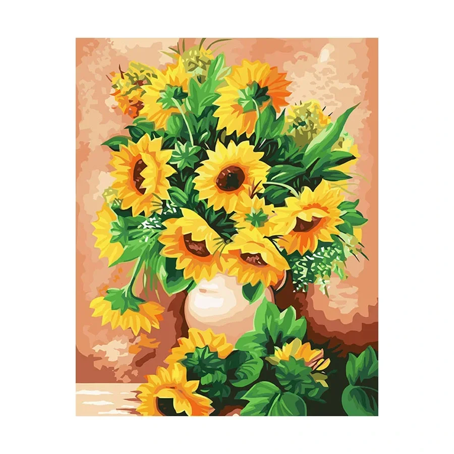 sunflower digital oil painting kit