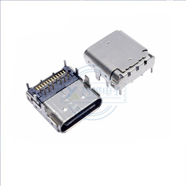 TYPE-CF-24P板上防水四腳插SMT+DIP L10.0雙殼