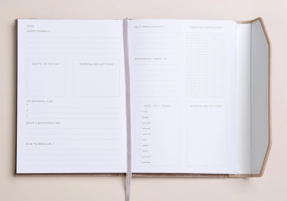 ·inside page layouts

·velvet ribbon bookmarks