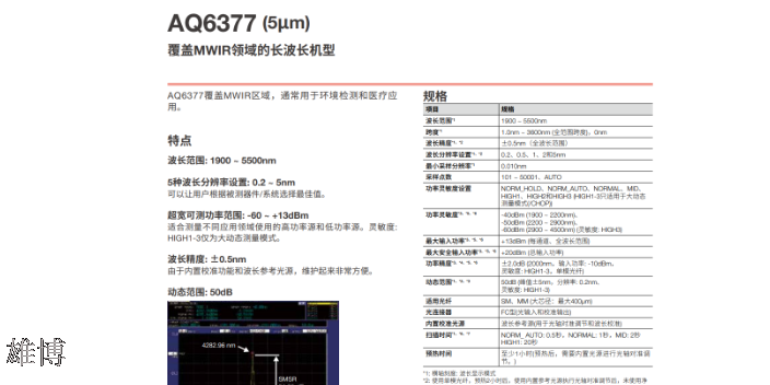 AQ-6370系列光谱分析仪中国移动中标厂家