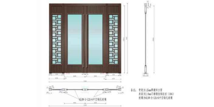 上海新中式铜门价格,铜门