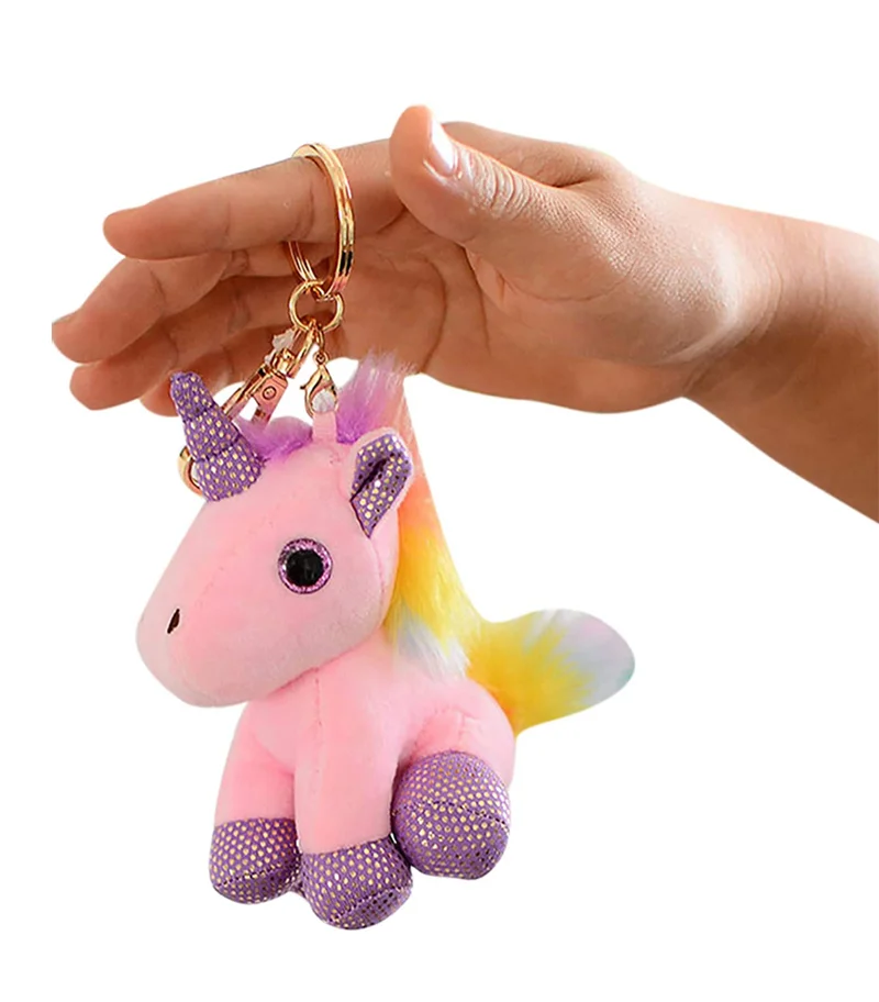 Cute Unicorn Plush Stuffed Keychain-Animal Backpack Clip-Voning