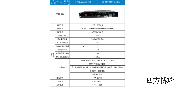 杭州金融安防标准分时电源管理器 杭州四方博瑞科技股份供应