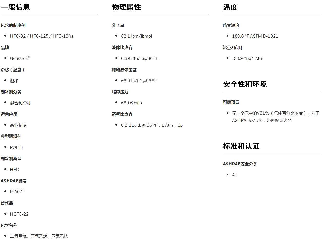 霍尼韦尔R407F制冷剂_上海泛赋化工科技有限公司