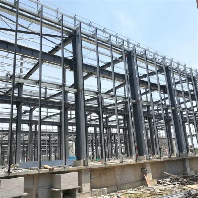 fireproof sandwich panel heavy steel warehouse with the purlins