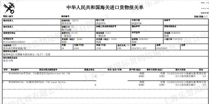 奉贤区咨询报关 代理进口 上海乐慧国际货物运输代理供应