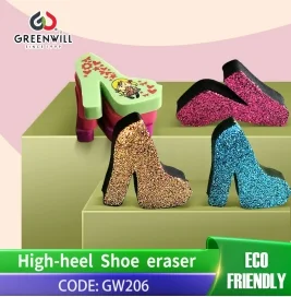 high heel shoe eraser