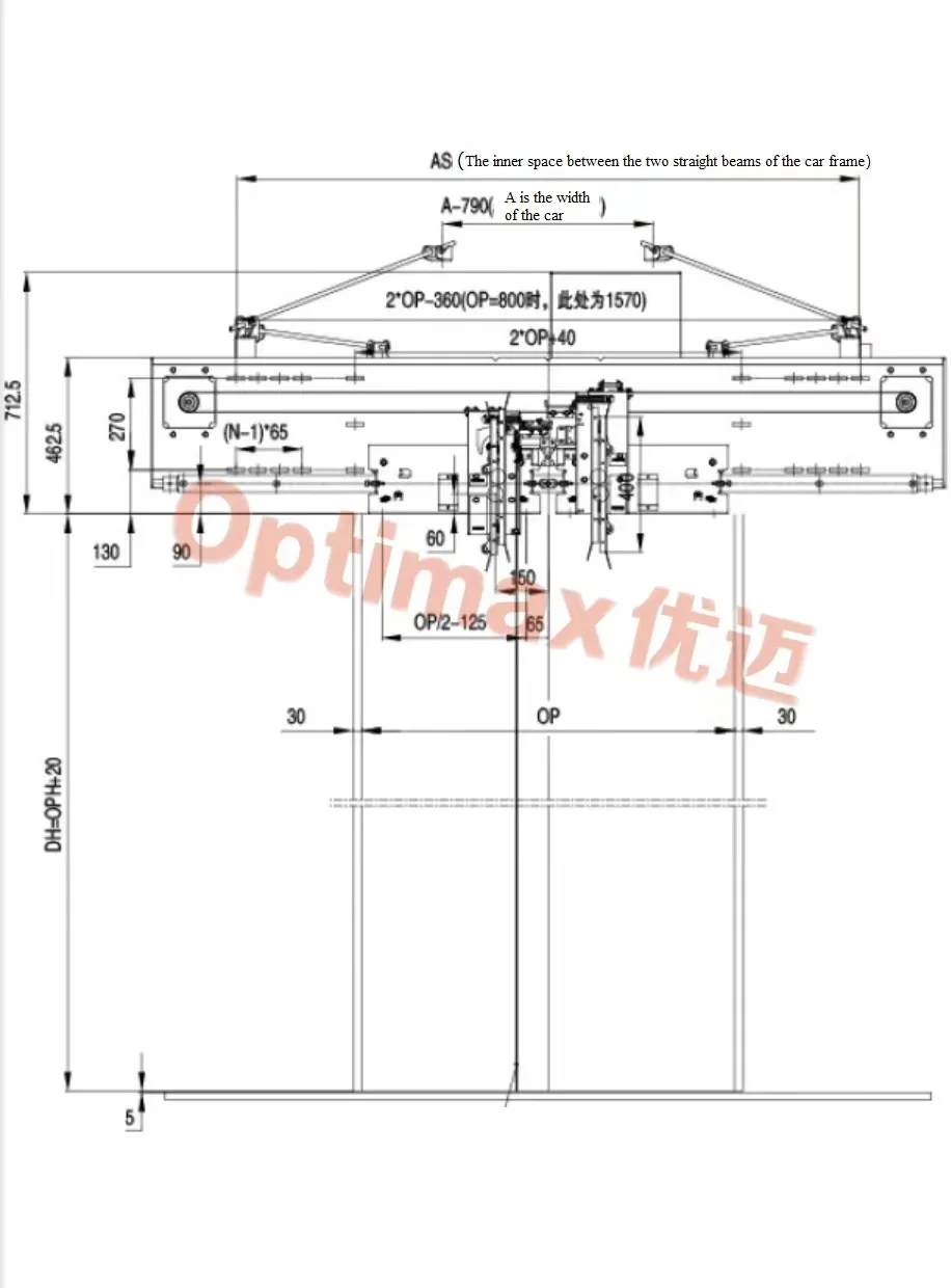 HighSpeed Center Opening Elevator Door SystemSupplierDealerOptimax