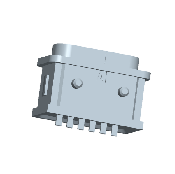 防水TYPE-C 母座 6Pin DIP直插