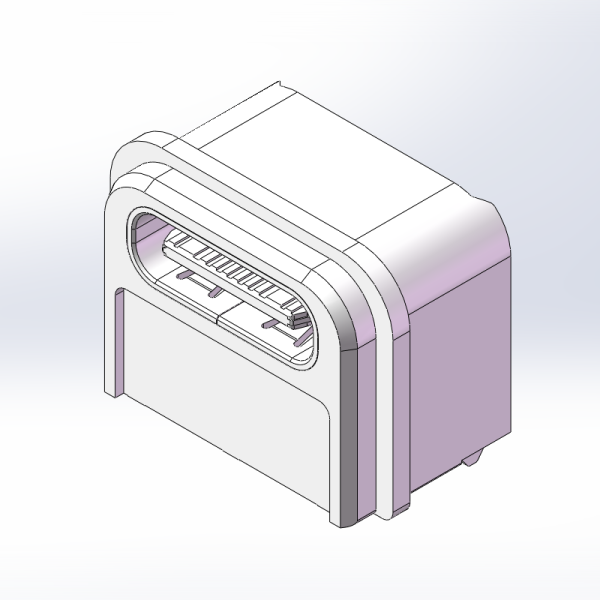 防水TYPE-C 母座 16Pin 墊高SMT