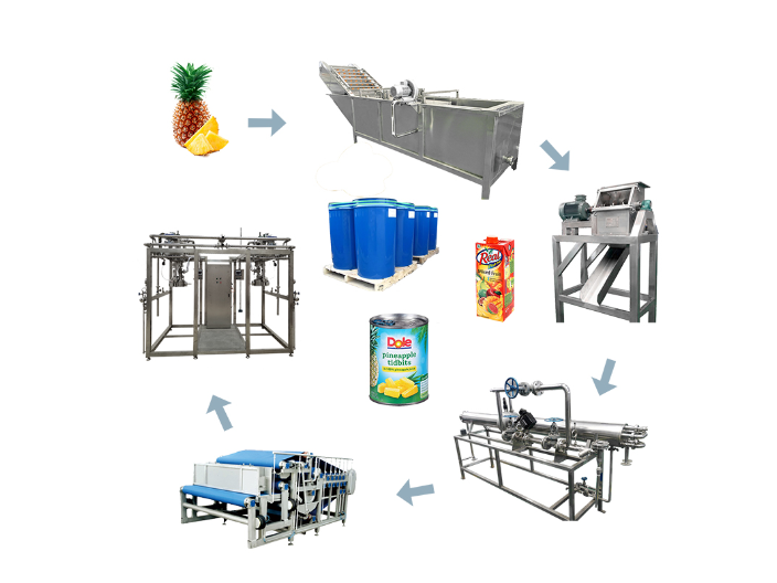 山东菠萝果汁加工生产线制造厂家