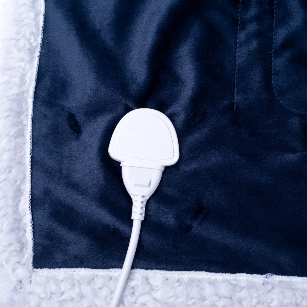 Crystal Velvet Polyester Sherpa Electric Blanket