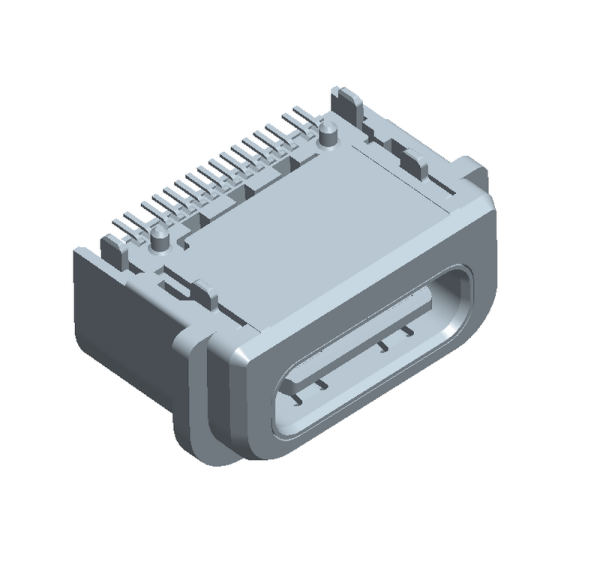 防水TYPE-C 母座 16Pin 墊高SMT