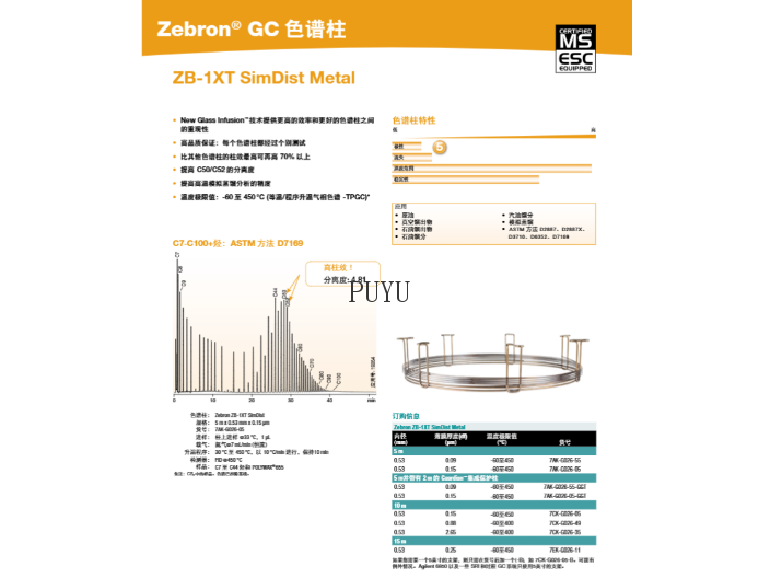 丹納赫氣相色譜柱7JM-G001-17