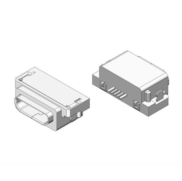 防水MICRO USB 5PF B型 沉板SMT