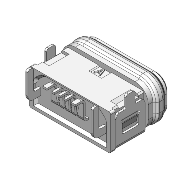 防水MICRO USB 5PF B型 板上SMT