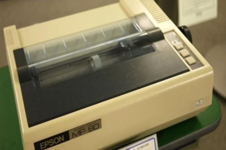 The world's first dot matrix printer linked to a personal computer