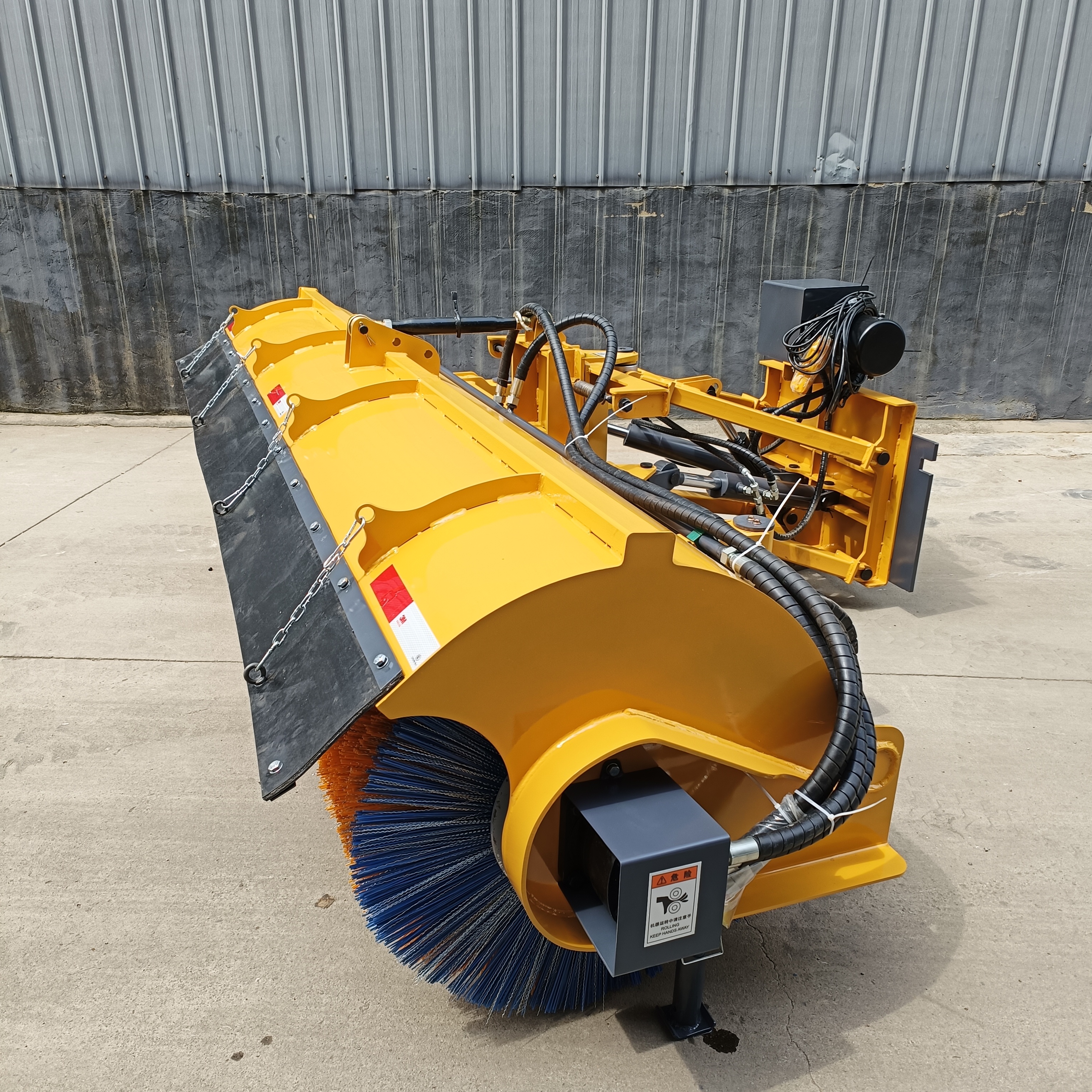 四連桿掃雪機 車載式滾刷除雪機 大型液壓清雪機