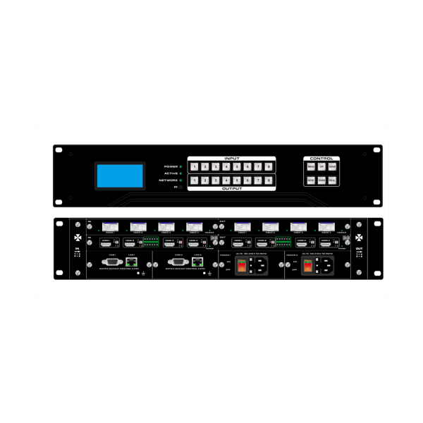 YVC-BOX0808 8進8出高清無縫混合矩陣(一卡四路)