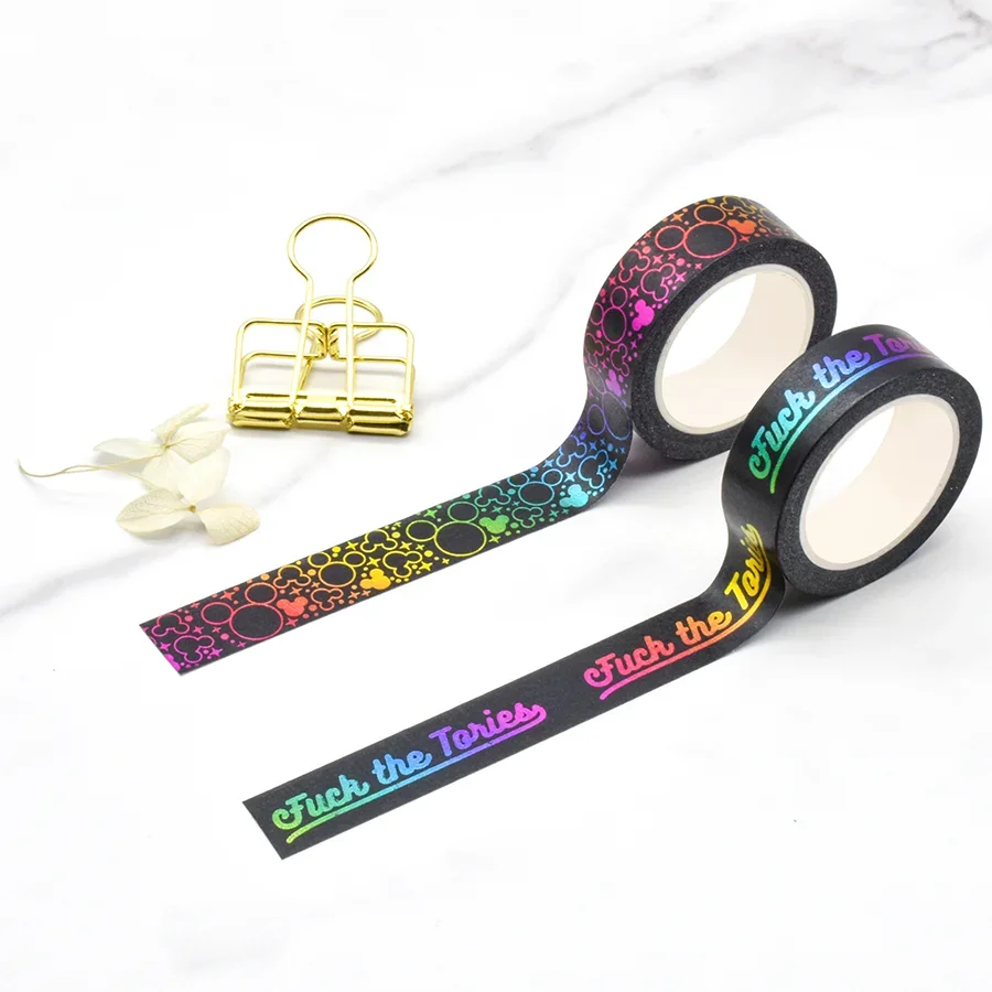 black grid bronze foil washi tape black grid bronze foil washi tape