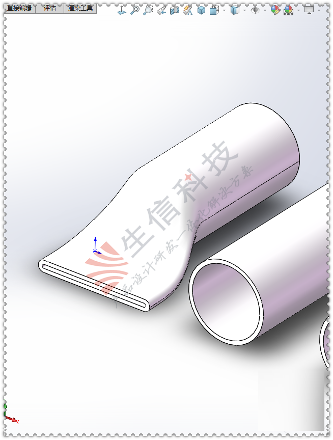 利用solidworks绘制变形圆管-苏州生信