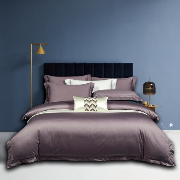 紫色(進口100支雙股棉),床上用品四件套